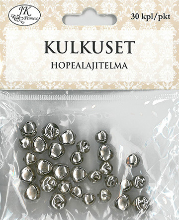 Kulkuset hopea 30kpl/pss - Askartelutarvikkeet - 153470 - 1