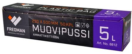 Pakastepussi 5L FREDMAN - Elintarvikepaperit ja -pussit - 157940 - 1