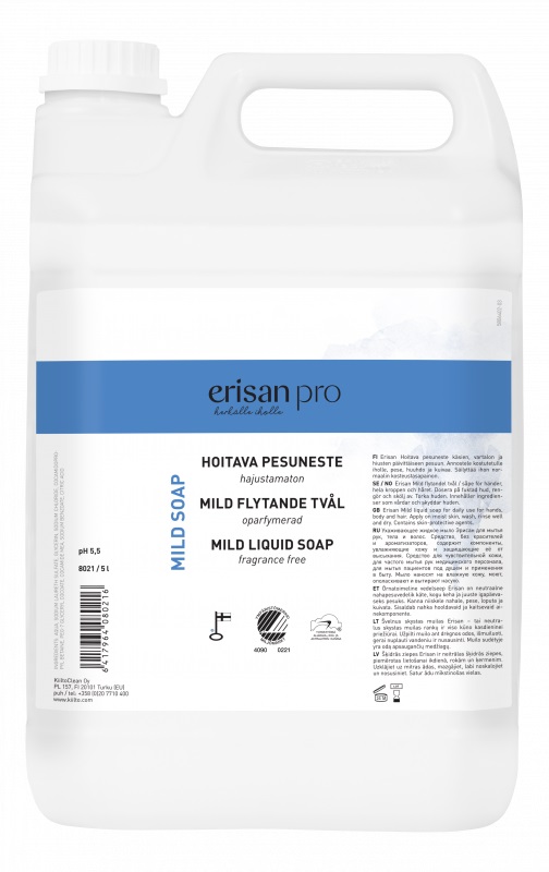 Hoitava pesuneste 5L ERISAN Pro - Käsien ja vartalonpesu - 162820 - 1