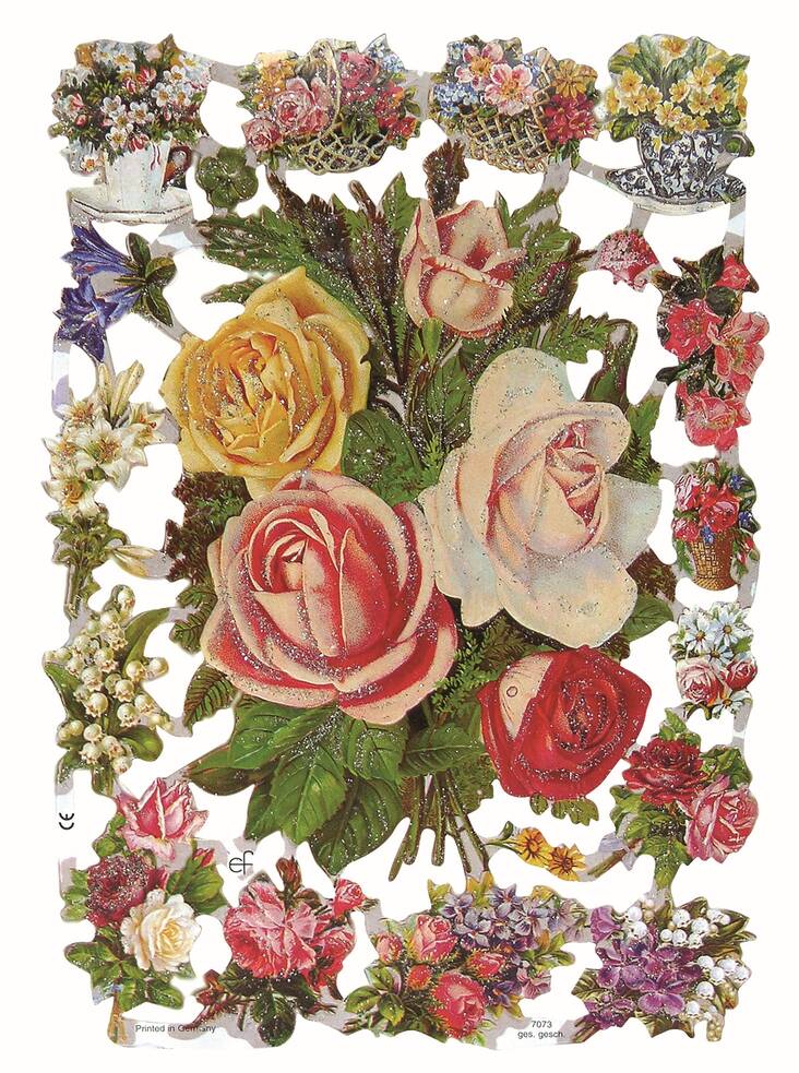 Kiiltokuvat glitterillä 17 x 24 cm lajitelma - Tarrat ja tarrakirjat - 137440 - 1