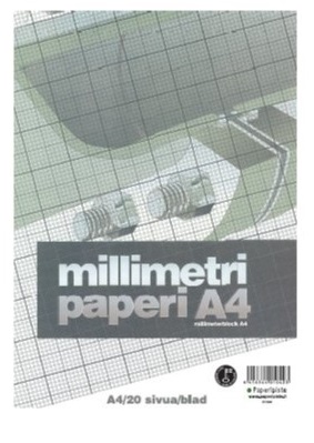 Millimetrilehtiö A4/20 PAPERIPISTE - Avo- ja muut lehtiöt - 102020 - 1