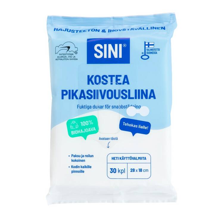 Pikasiivousliina 28x18cm SINI - Kertakäyttöpyyhkeet - 160000 - 1