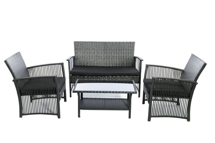 Puutarhakalusto Paris muovirottinkia - Puutarhakalusteet - 148010 - 1