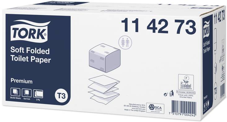 WC-paperi TORK Premium T3 - Arkki wc-paperit ja annostelijat - 111350 - 1