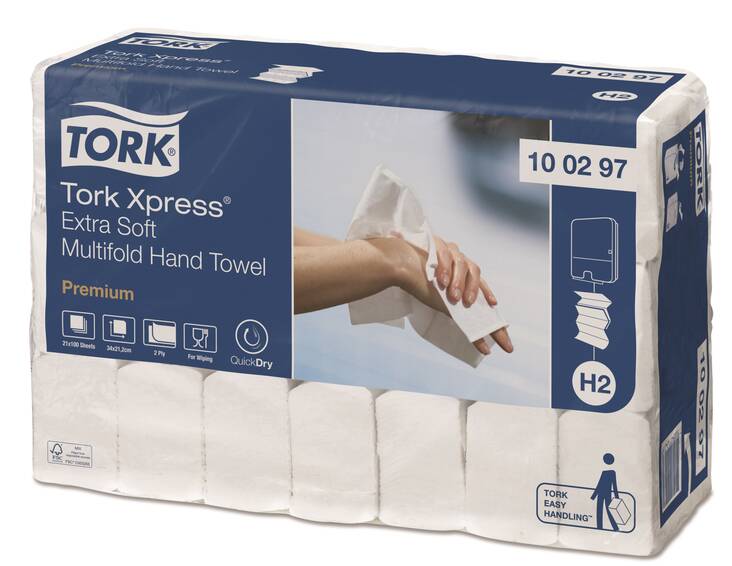 Käsipyyhe TORK Premium H2 ketjutaitto - Liuskakäsipyyhkeet ja annostelijat - 109101 - 3
