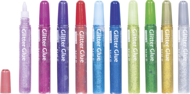 Kimalleliima 10 väriä - Askartelutarvikkeet - 150941 - 1