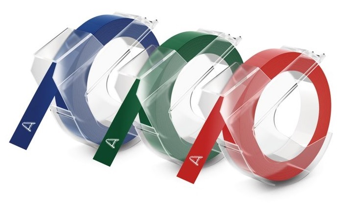 Kohokirjoitinteippisetti 9mmx3m - Tarra- ja kohokirjoitinteipit Dymo - 149991 - 1