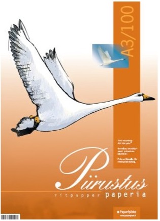 Piirustuspaperi A3/100 120g PAPERIPISTE - Piirustus ja taiteilija paperit - 102511 - 1