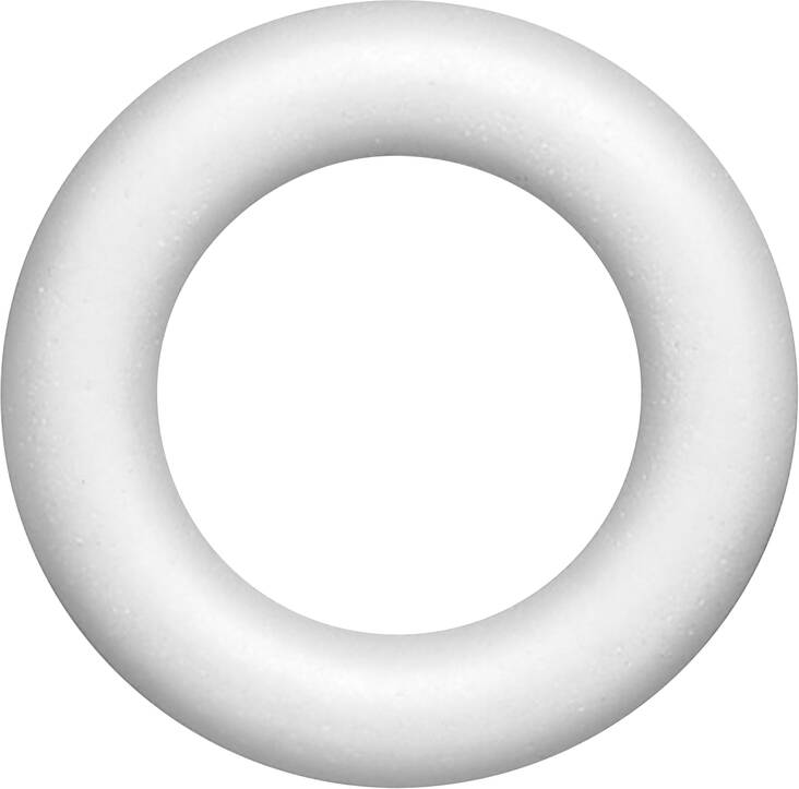 Styroxrengas 20cm halkaisija - Askartelutarvikkeet - 140821 - 1