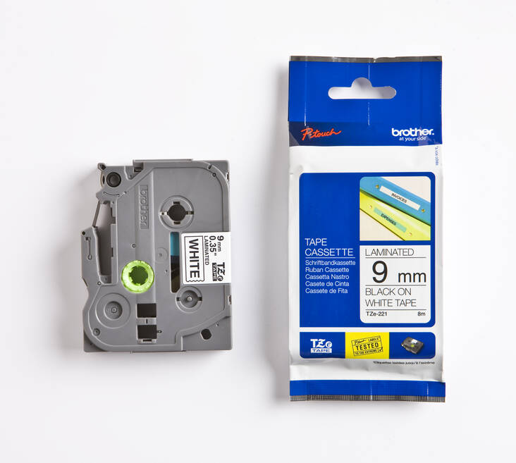 Tarranauha BROTHER 9mmx8m TZe-221 - Tarranauhat Brother - 125221 - 1