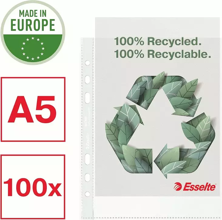 Kansiotasku A5 70my ESSELTE Recycled - Kansiotaskut - 163811 - 1