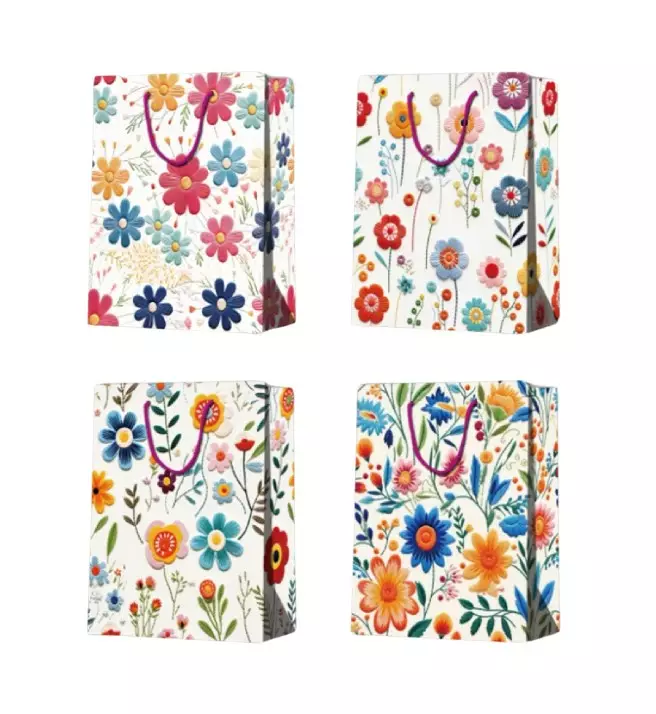 Lahjakassi 26x32/12cm Kukat - Lahjakassit - 183261 - 1