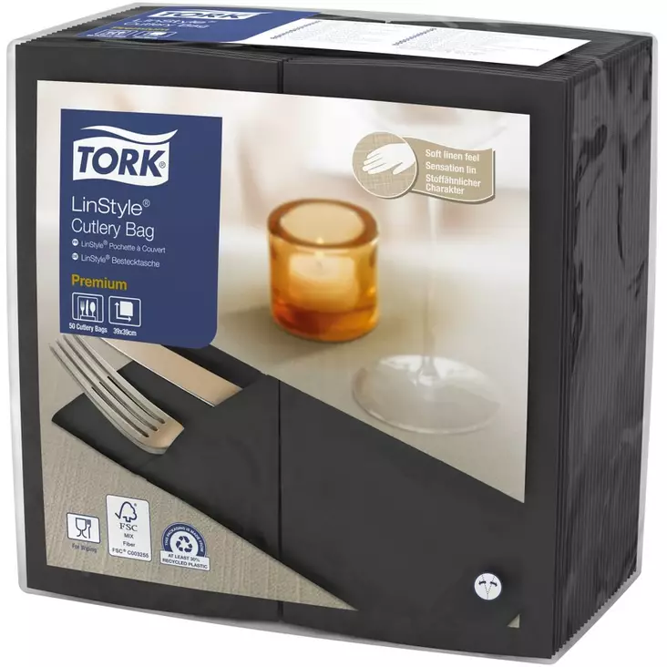 Lautasliina 39x39cm TORK Linstyle Cutlery - Servietit ja lautasliinat - 166621 - 1