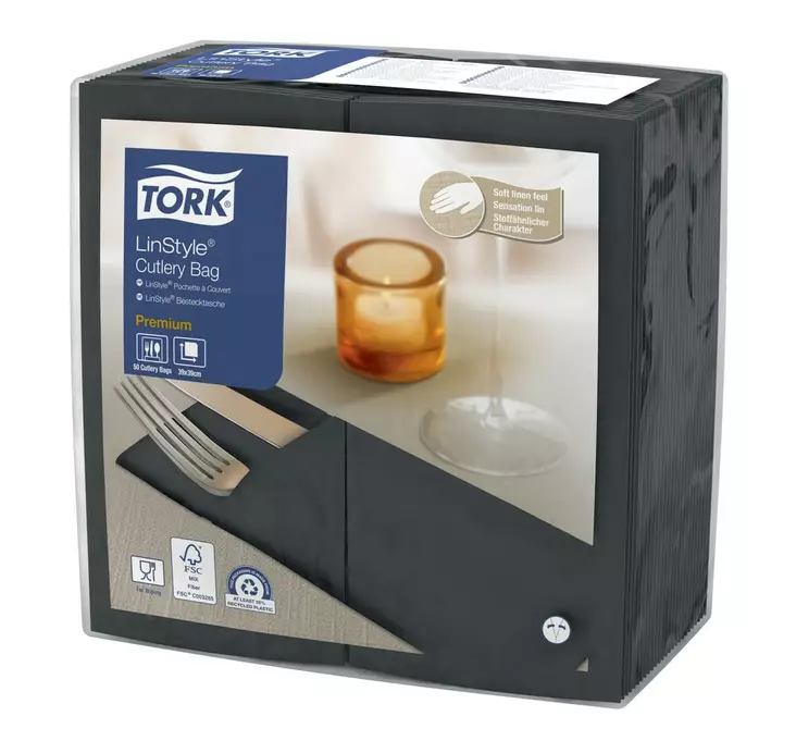 Lautasliina 39x39cm 1/8 TORK Linstyle - Servietit ja lautasliinat - 166621 - 1