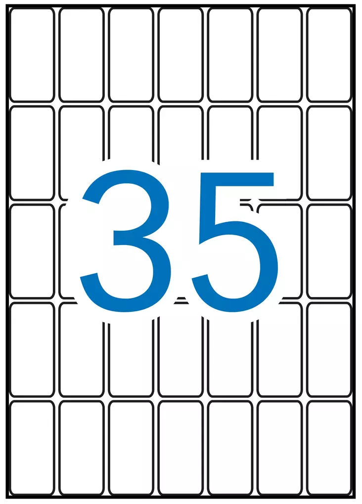 Tarraetiketti 19x40mm APLI - Etiketit-, tulostuskortit ja tarrakalvot - 102181 - 1