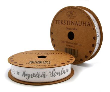 Nauharulla Hyvää Joulua 1,5cmx5m - Narut ja nauhat - 159382 - 1