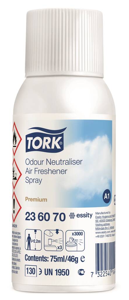 Ilmanraikastin 75ml TORK A1 - Raikastimet ja annostelijat - 118922 - 1