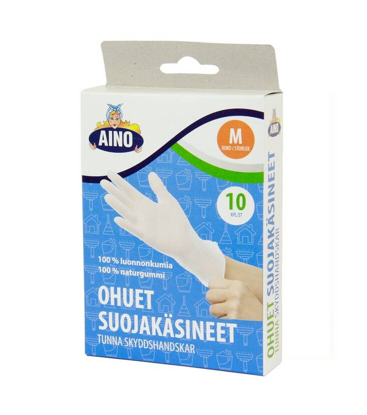 Kumikäsineet koko 7-7½ AINO - Suojavarusteet (käsineet,päähineet yms) - 139342 - 1