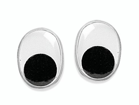 Liikkuvat silmät 9x7mm - Askartelutarvikkeet - 141782 - 1