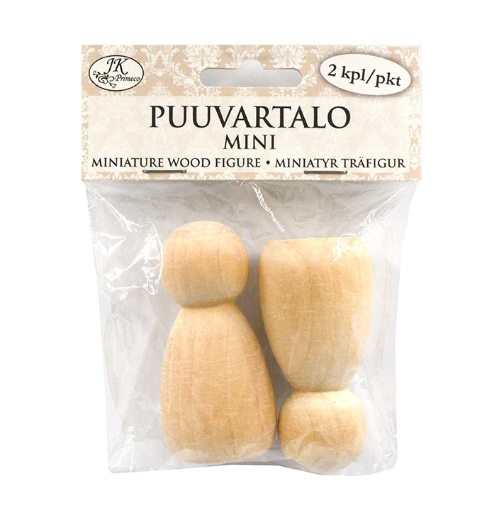 Puuvartalo 7cm 2kpl/pkt - Askartelutarvikkeet - 176192 - 1