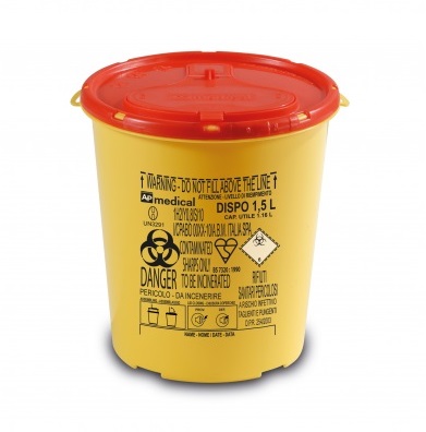 Riskijäteastia 1,5L DISPO - Riski- ja lääkejäteastiat - 161352 - 1