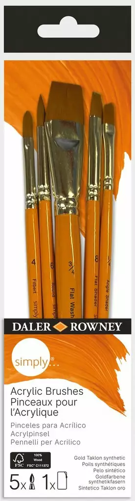 Keinokuitusiveltimet 5 kpl - Askartelutarvikkeet - 187292 - 1