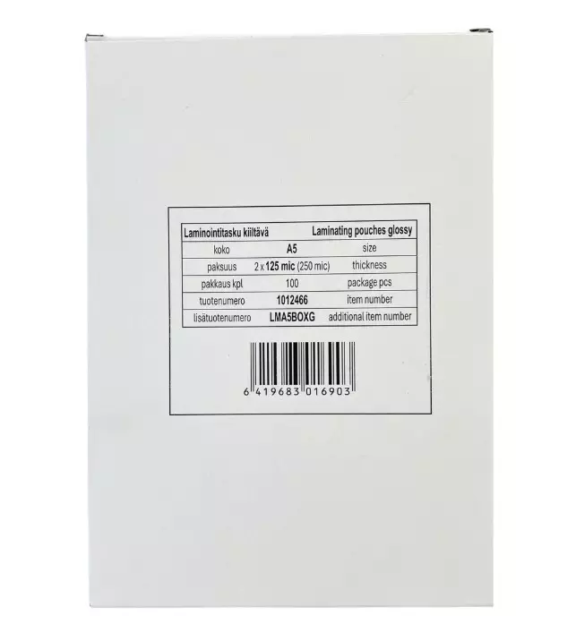 Laminointitasku A5 125mic IBICO - Laminointitaskut muut koot - 104282 - 1