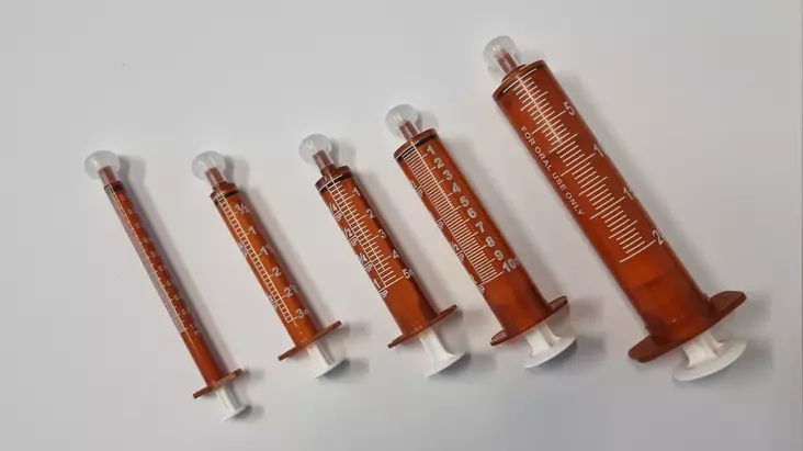 Oraaliruisku 1ml amber oranssi - Ruiskut ja neulat - 187282 - 1