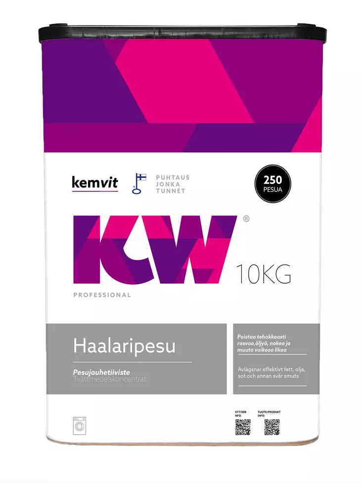 Pyykinpesuaine 10kg KW Haalaripesu - Tekstiilien puhdistus ja huolto - 133942 - 1