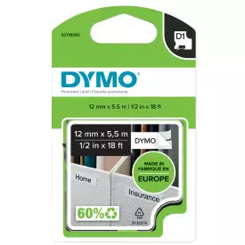 Tarranauha DYMO 12mmx5,5m 16959 - Tarra- ja kohokirjoitinteipit Dymo - 113242 - 1