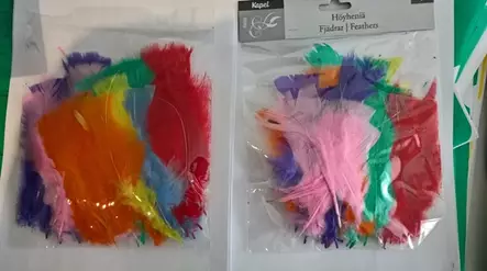 Höyhenet rautalangalla 45kpl/pss - Askartelutarvikkeet - 187833 - 1