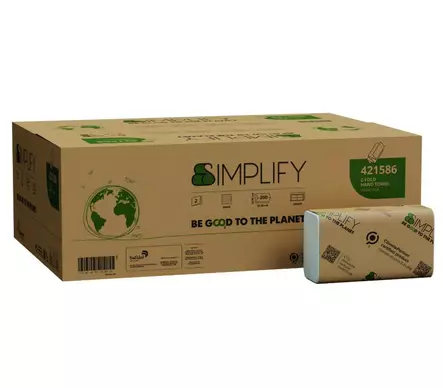 Käsipyyhe PAPERNET Simplify Z-taitto - Liuskakäsipyyhkeet ja annostelijat - 133893 - 1