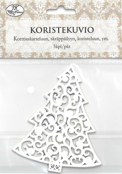 Koristekuvio kuusi 5kpl/pkt - Askartelutarvikkeet - 156583 - 1