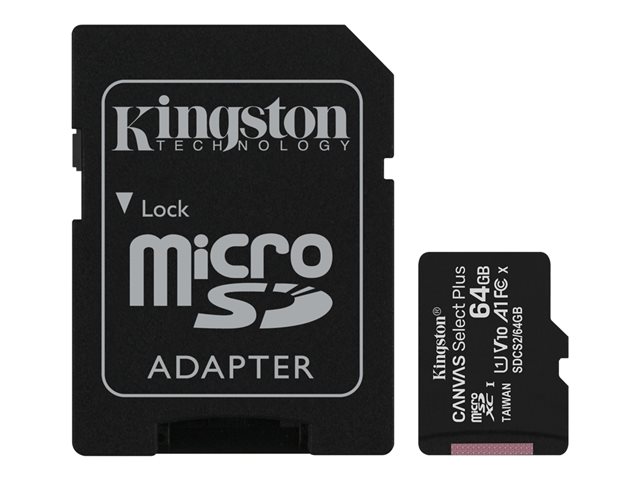 Muistikortti KINGSTON MicroSDHC 64GB - USB muistitikut ja kortit - 156823 - 1