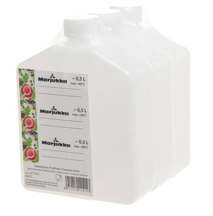 Pakastepullo litteä 0,5L MARJUKKA - Muovirasiat ja säilöntä - 148513 - 1