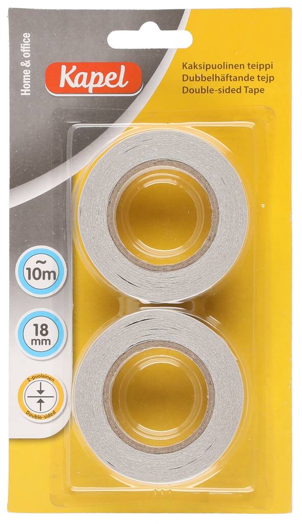 Teippi 18mm/10m KAPEL - Kaksipuoleiset teipit ja kiinnitystarrat - 141703 - 2