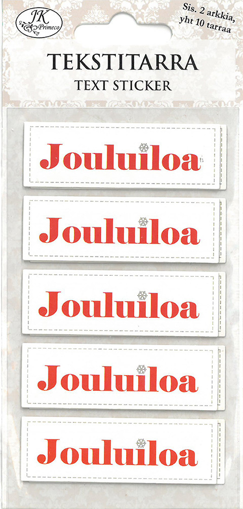 Tekstitarra Joulu "Jouluiloa" - Tarrat ja tarrakirjat - 163873 - 1