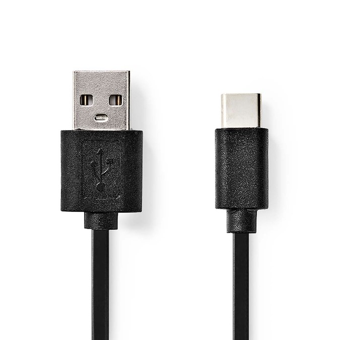 USB 2.0 Kaapeli USB-C Uros - A-Uros 2m - Puhelintarvikkeet - 171413 - 1