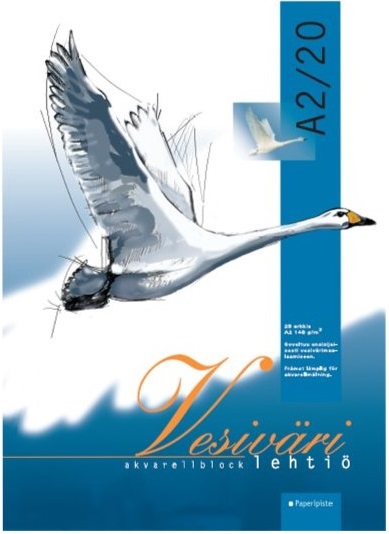 Vesivärilehtiö A2/20 140g PAPERIPISTE - Piirustus ja taiteilija paperit - 102523 - 1