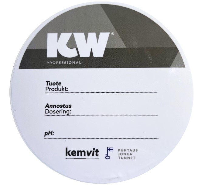 Käyttöliuosetiketti KW Blanco - Käyttöliouspullot ja -etiketit - 178273 - 1