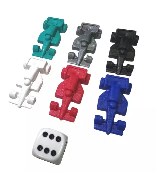 Pelinappulat 6kpl + arpakuutio - Lautapelit - 160593 - 1