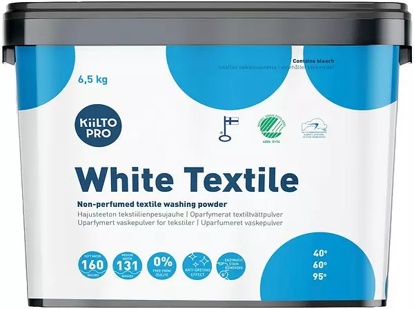 Pyykinpesuaine 6,5kg KIILTO WhiteTextile - Tekstiilien puhdistus ja huolto - 187283 - 1