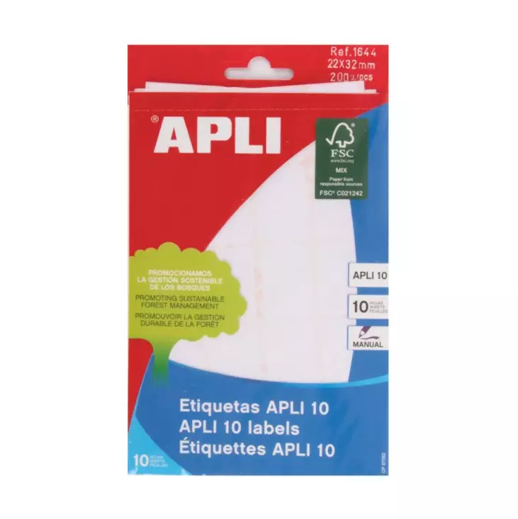 Tarraetiketti 22x32mm APLI - Etiketit-, tulostuskortit ja tarrakalvot - 128983 - 1