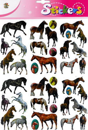 Jättitarra Erilaiset hevoset - Tarrat ja tarrakirjat - 157814 - 1