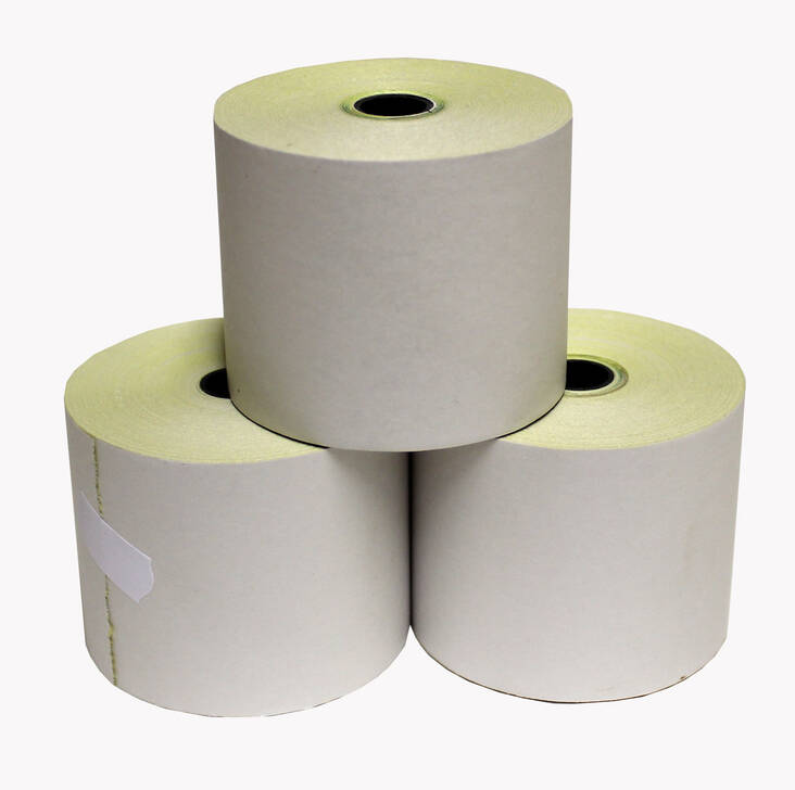 Kassakuittirulla 57x65/70x12mm (22m) - Kassa- ja maksupääterullat 2-osaiset - 102344 - 1