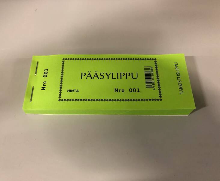 Pääsylippu numeroitu 100kpl/nide - Muut paperijalosteet - 146254 - 1