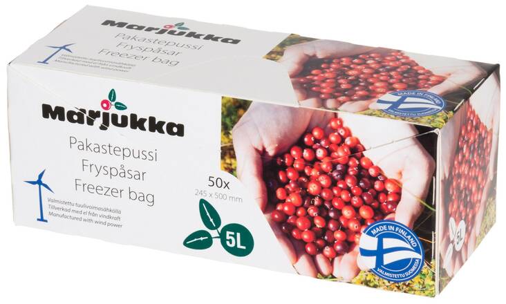 Pakastepussi 5L MARJUKKA - Elintarvikepaperit ja -pussit - 158084 - 1
