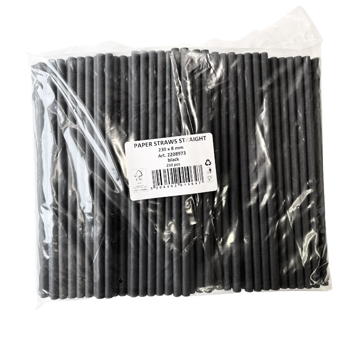 Pilli 23cm/8mm 250kpl/pkt - Muut kertakäyttöastiat - 175814 - 1