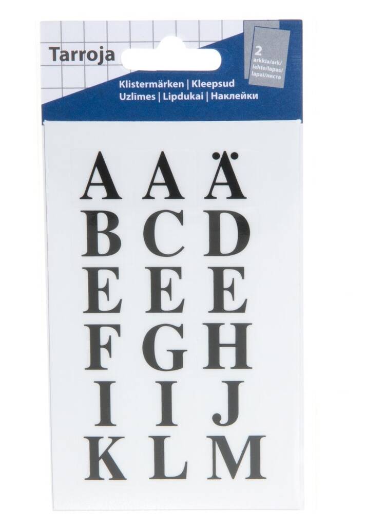 Tarra-arkki kirjaimet 2 arkkia - Tarrat ja tarrakirjat - 150264 - 1