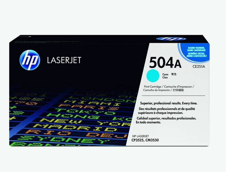 Värikasetti HP 504A CE251A laser - HP laservärikasetit ja rummut - 120684 - 1